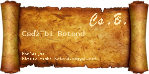 Csábi Botond névjegykártya