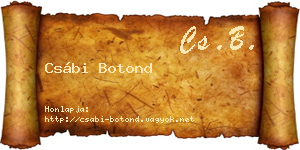 Csábi Botond névjegykártya